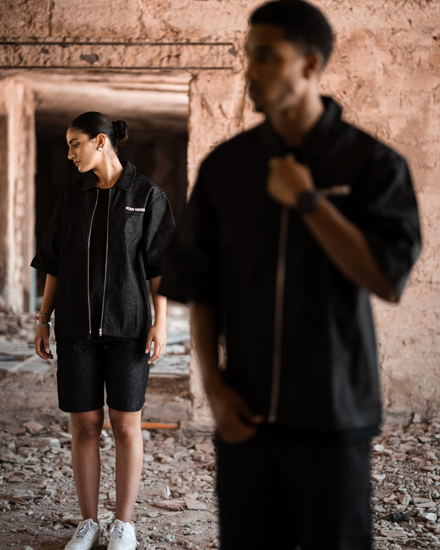 CROP ZIP JACKET STAR VISION