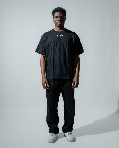 BLACK TEE "LOGO"
