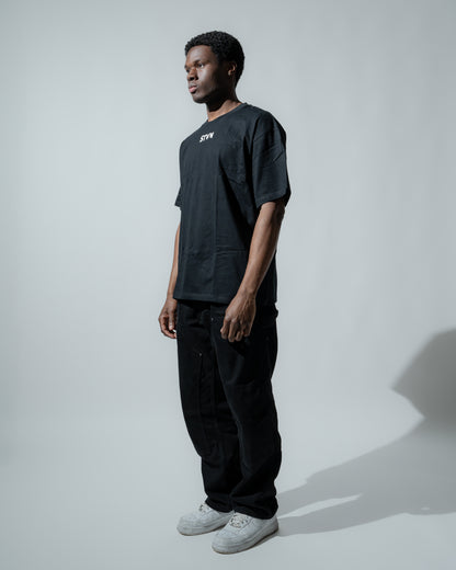 BLACK TEE "LOGO"