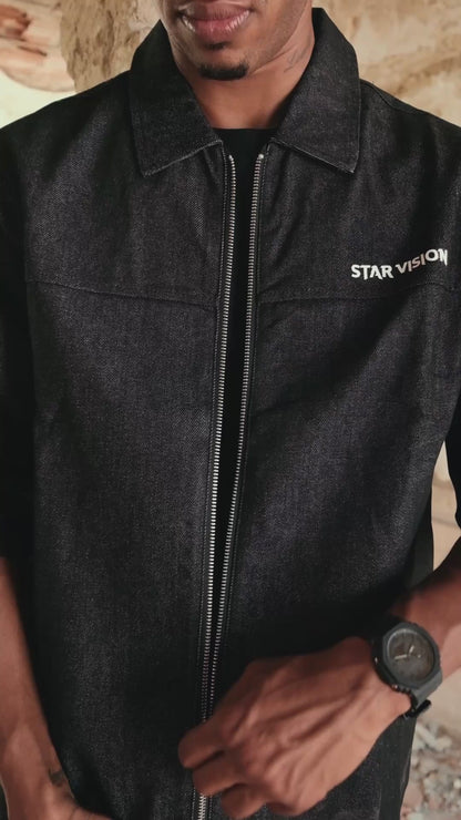 CROP ZIP JACKET STAR VISION
